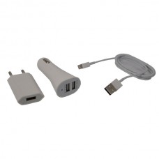 KIT CARREGADOR PARA IPHONE 5 - 3 EM 1 SIMILAR